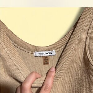 Fashion Nova Tan Women's Sweater Dress